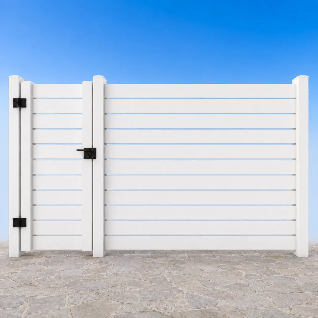 Cancello in pvc con distanziatori 4 cm