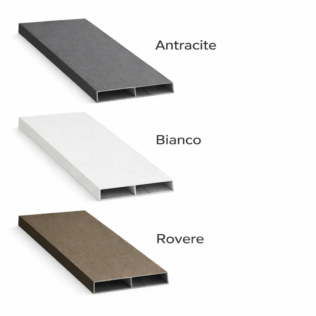 Recinzioni con doghe in alluminio | Misura 12x180 cm