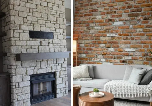 Rivestimenti in pietra ricostruita per interni