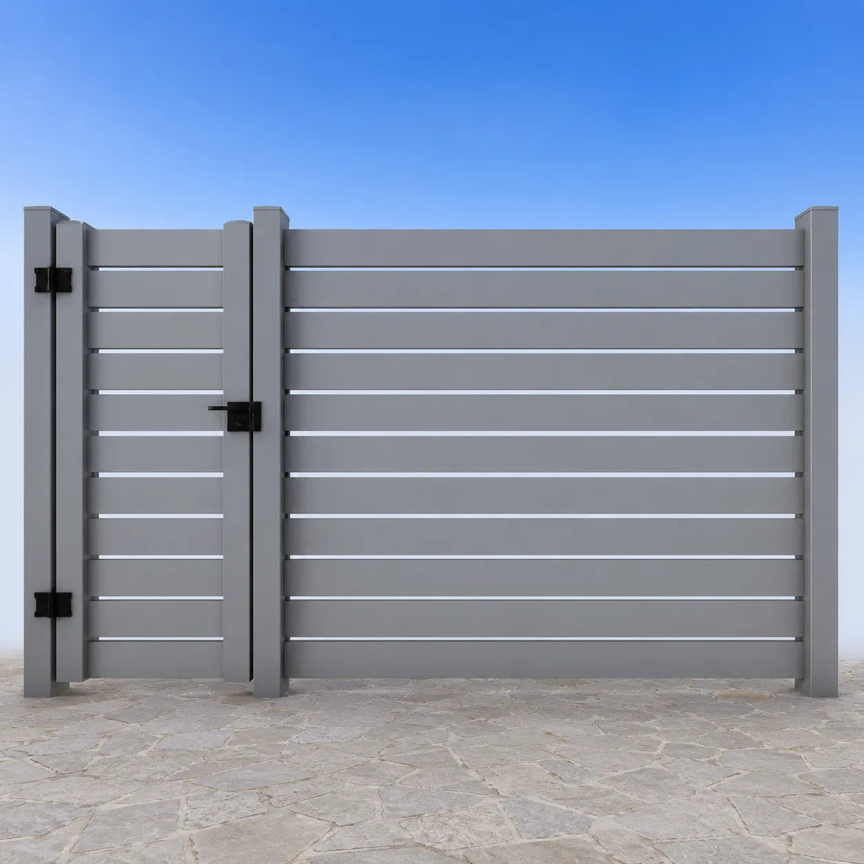 Cancello in pvc con distanziatori 4 cm