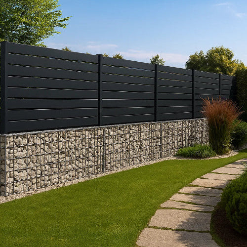 Recinzioni con doghe in alluminio-Altezza 1 Metro